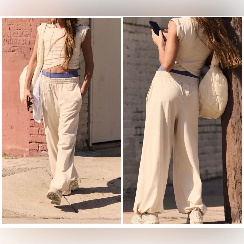 NWT Free people Movement Hot shot crossover set - Oat Milk - M